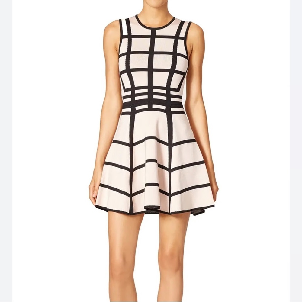 Elie Tahari Grid Mini Dress